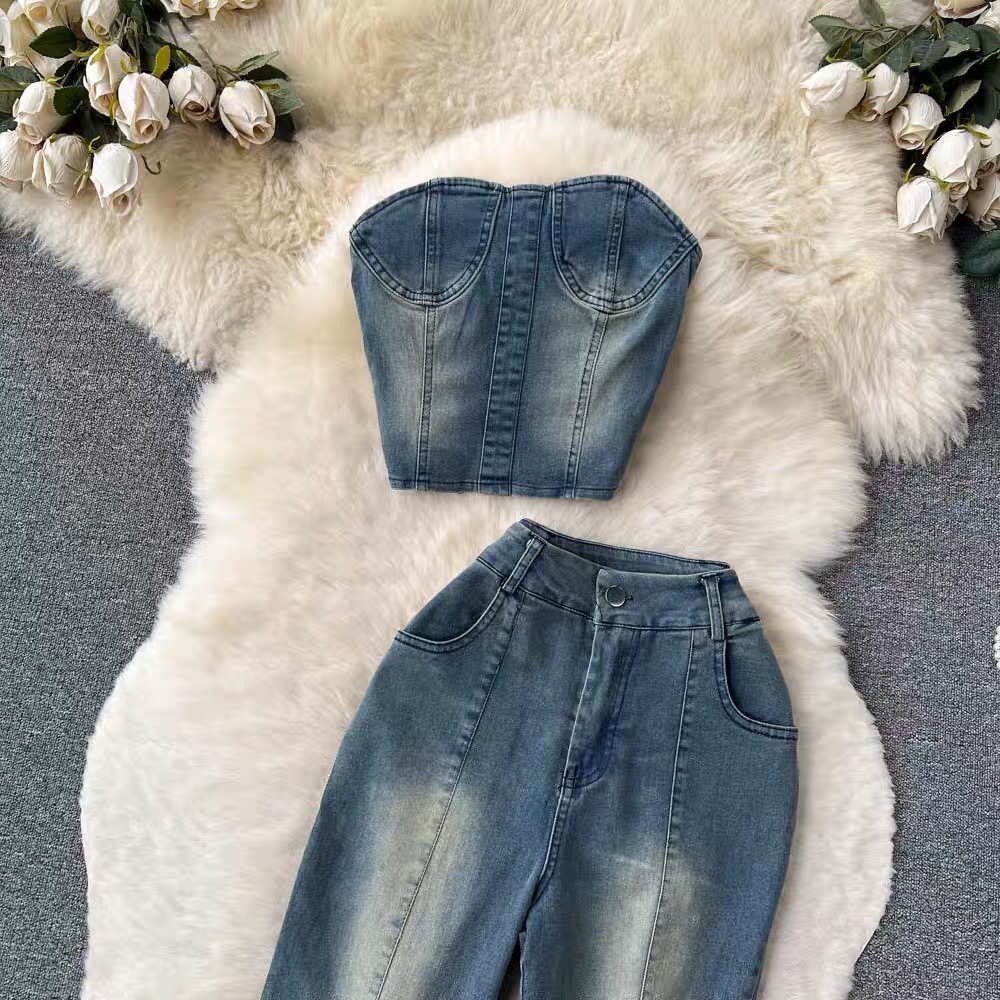 Raina denim set TPZZ1760 images